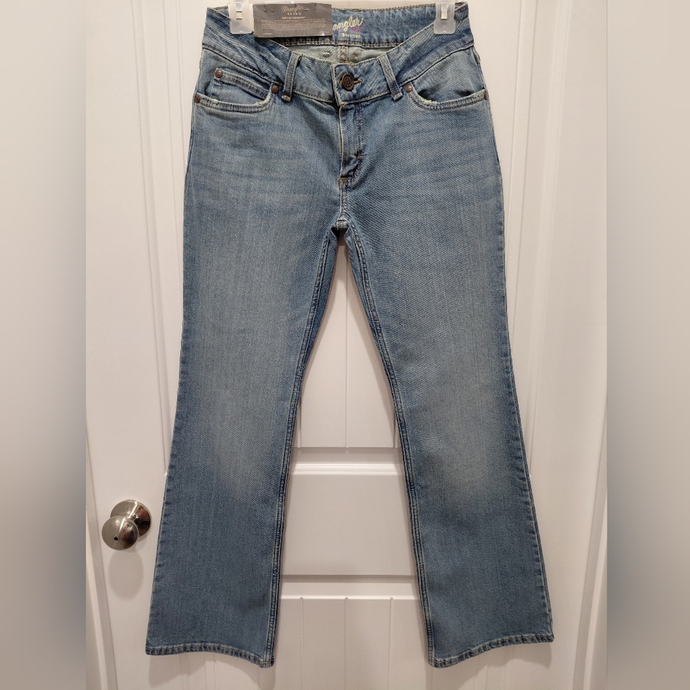 Wrangler Retro Stylish Light Blue Women's Boot Cut Jeans Sz 3 X 30 #0569